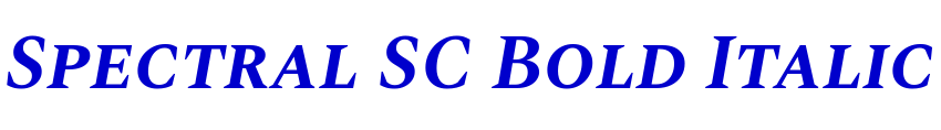 Spectral SC Bold Italic fuente